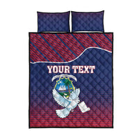 Personalized Liberia White Dove With A Scroll Quilt Bed Set Coat Of Arms - Wonder Print Shop