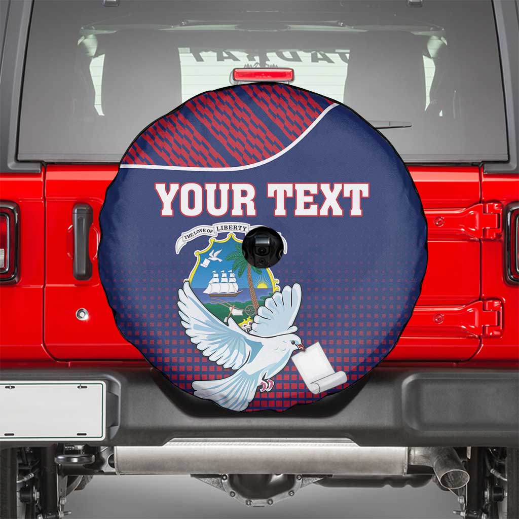 Personalized Liberia White Dove With A Scroll Spare Tire Cover Coat Of Arms - Wonder Print Shop