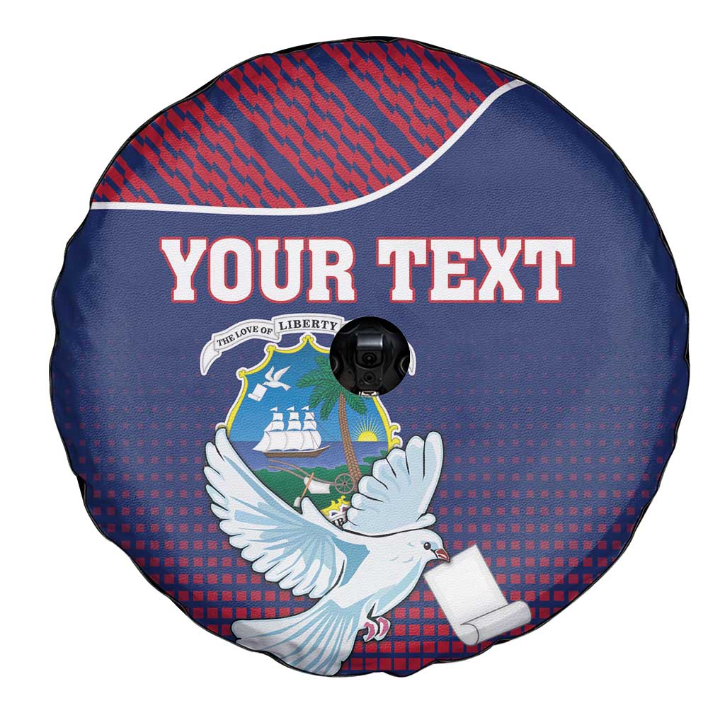 Personalized Liberia White Dove With A Scroll Spare Tire Cover Coat Of Arms - Wonder Print Shop
