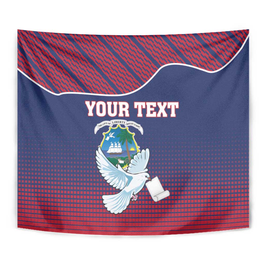 Personalized Liberia White Dove With A Scroll Tapestry Coat Of Arms - Wonder Print Shop