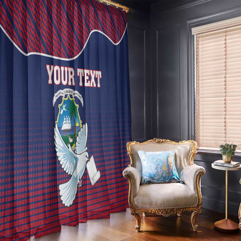 Personalized Liberia White Dove With A Scroll Window Curtain Coat Of Arms - Wonder Print Shop