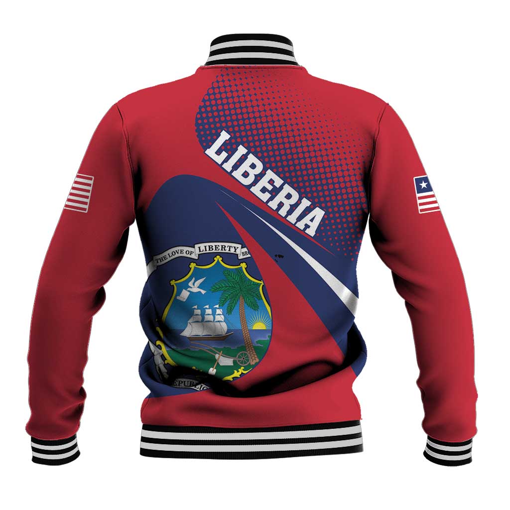 Liberia Coat Of Arms Baseball Jacket Red Version - Wonder Print Shop