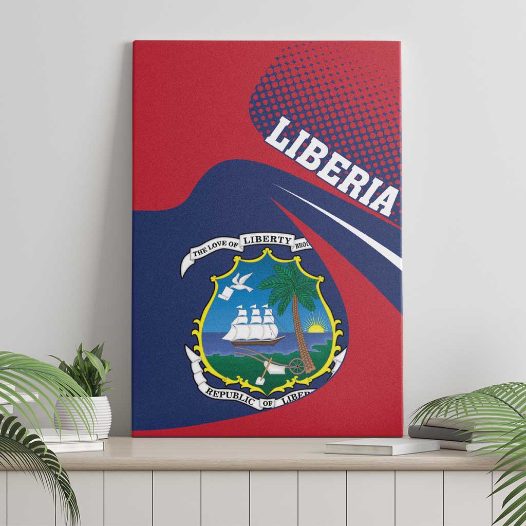 Liberia Coat Of Arms Canvas Wall Art Red Version - Wonder Print Shop