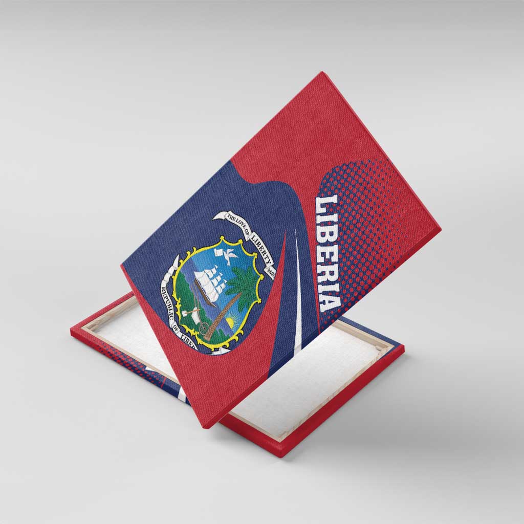 Liberia Coat Of Arms Canvas Wall Art Red Version - Wonder Print Shop