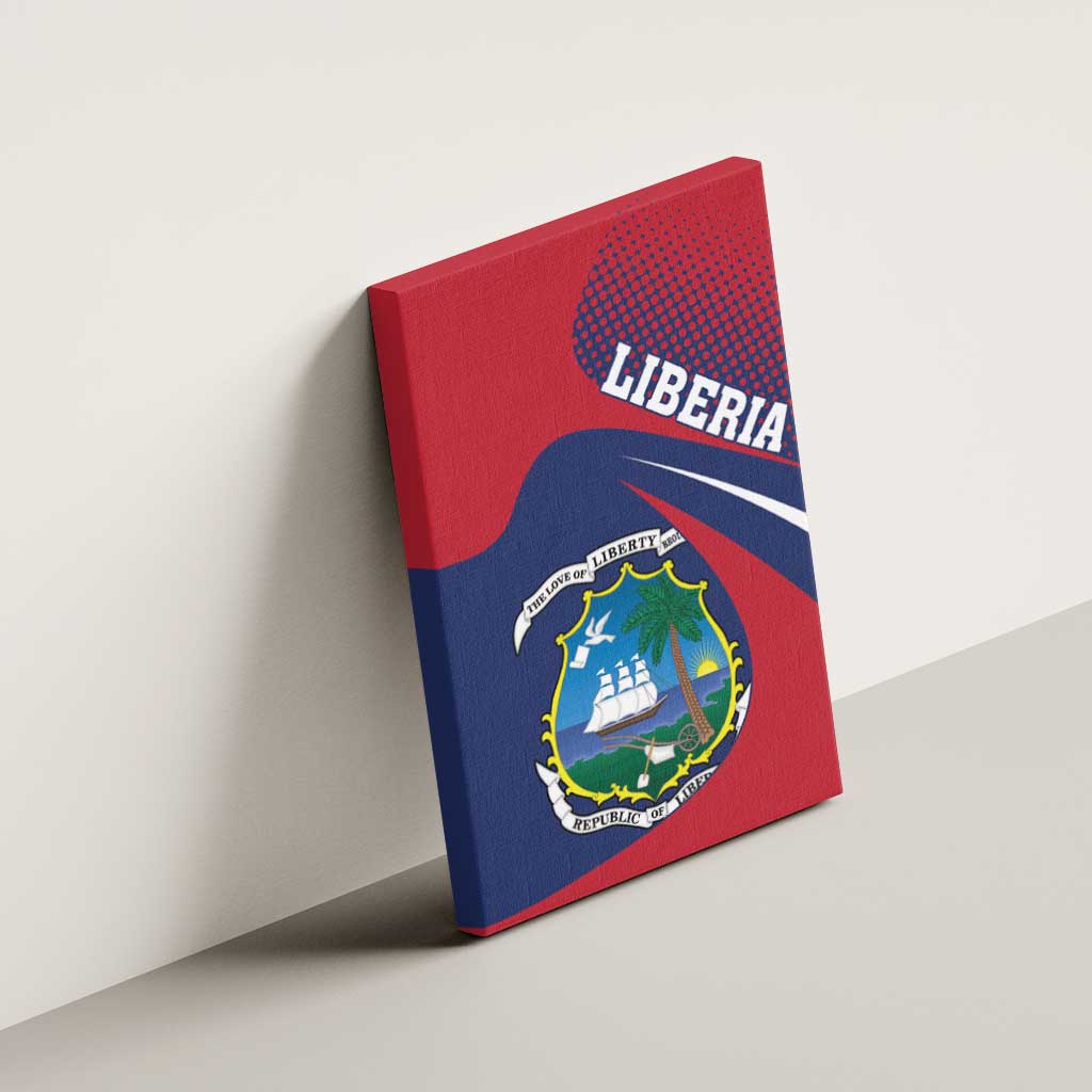 Liberia Coat Of Arms Canvas Wall Art Red Version - Wonder Print Shop