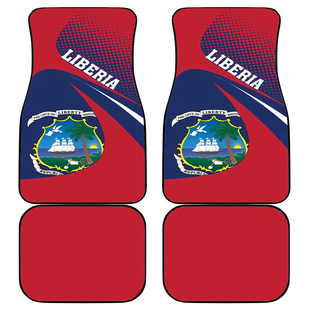 Liberia Coat Of Arms Car Mats Red Version - Wonder Print Shop