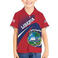 Liberia Coat Of Arms Family Matching Puletasi and Hawaiian Shirt Red Version - Wonder Print Shop