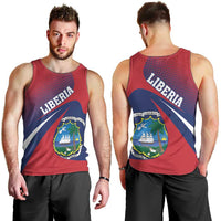 Liberia Coat Of Arms Men Tank Top Red Version - Wonder Print Shop