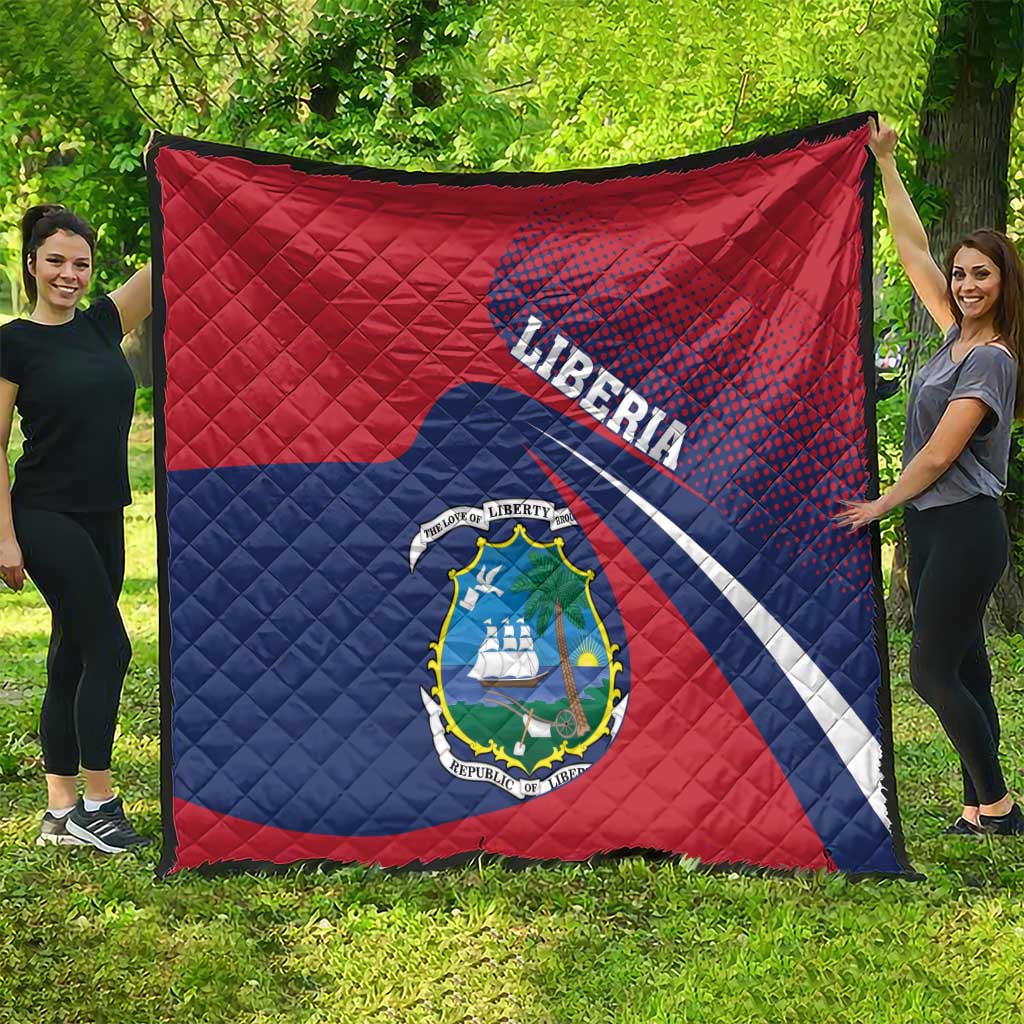 Liberia Coat Of Arms Quilt Red Version - Wonder Print Shop