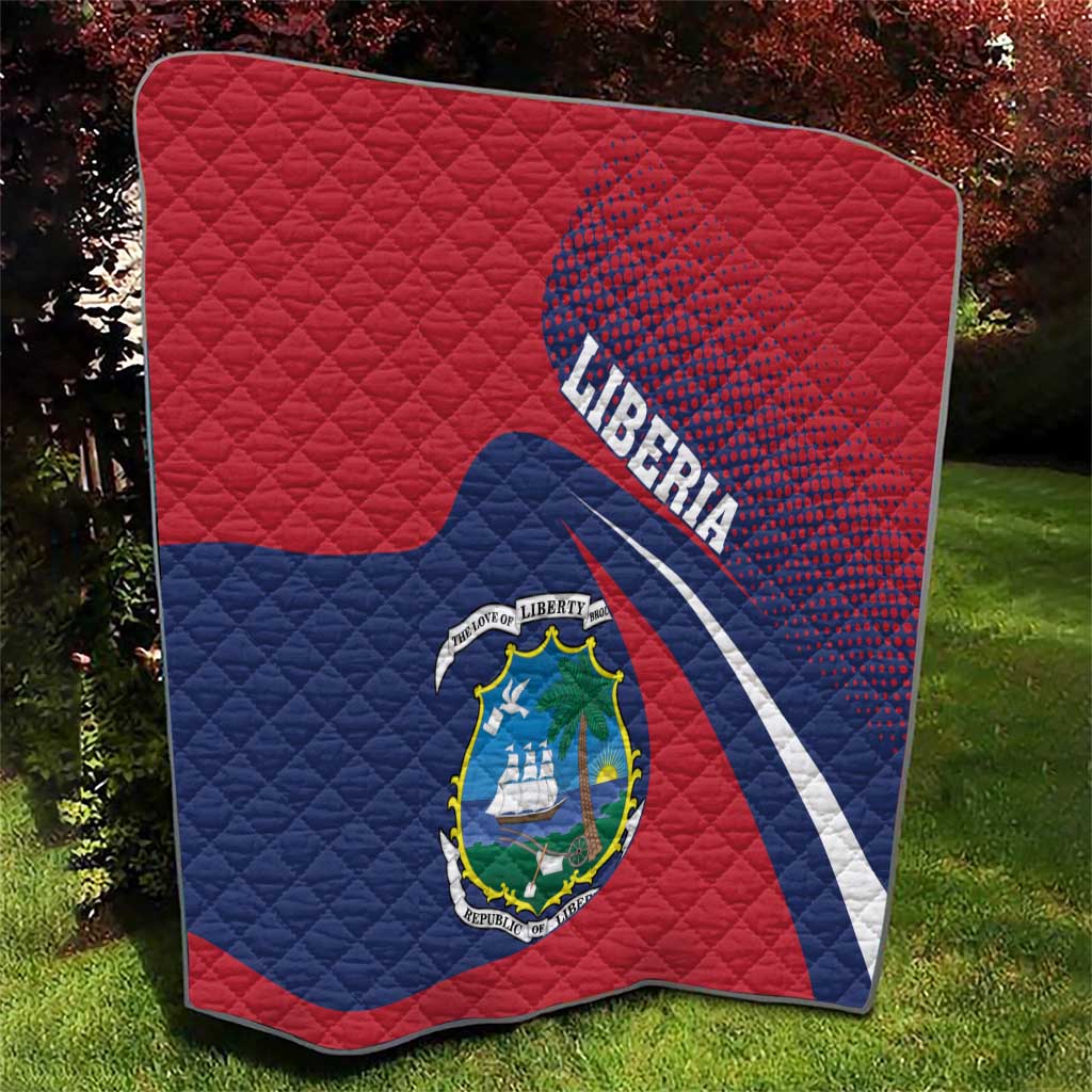 Liberia Coat Of Arms Quilt Red Version - Wonder Print Shop