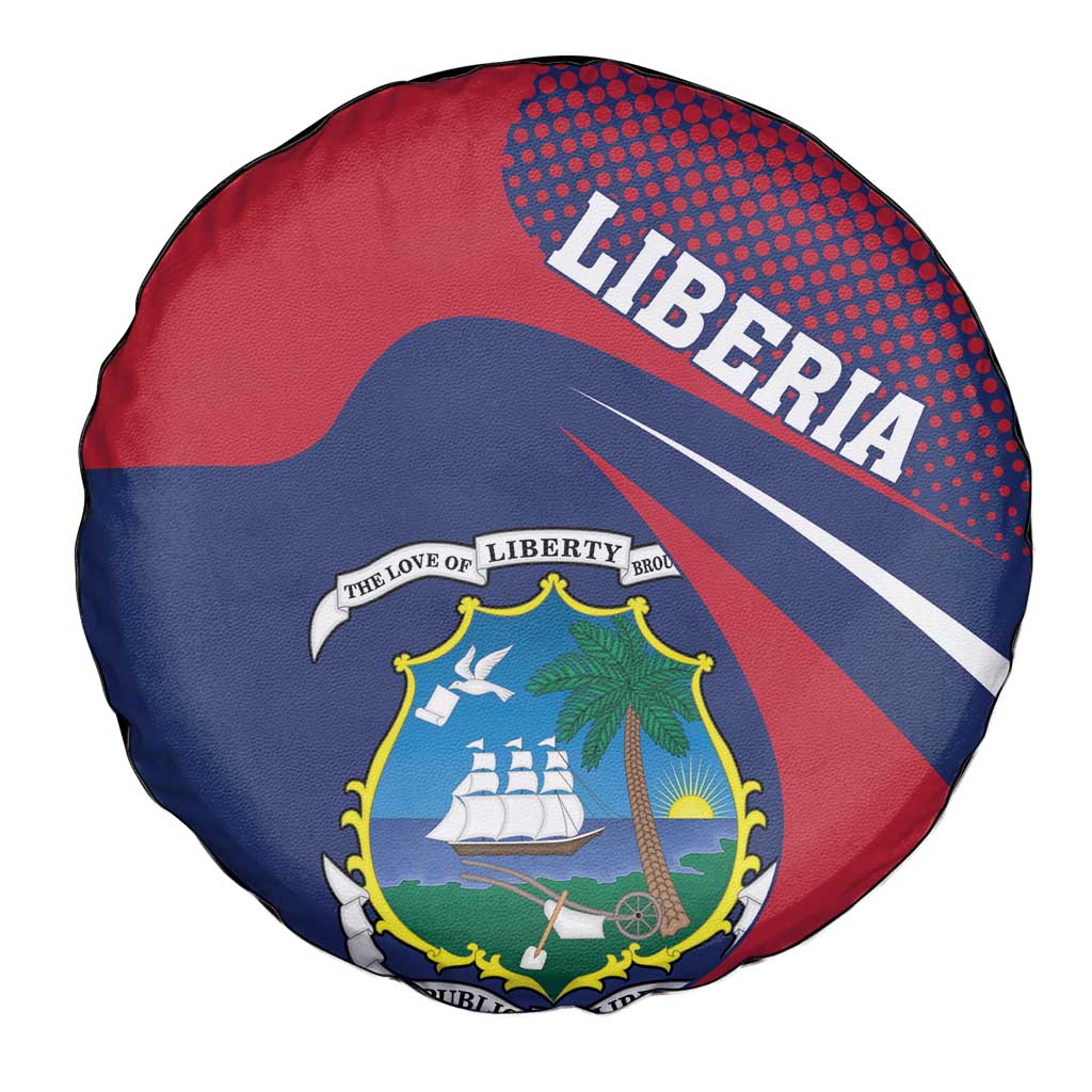 Liberia Coat Of Arms Spare Tire Cover Red Version - Wonder Print Shop