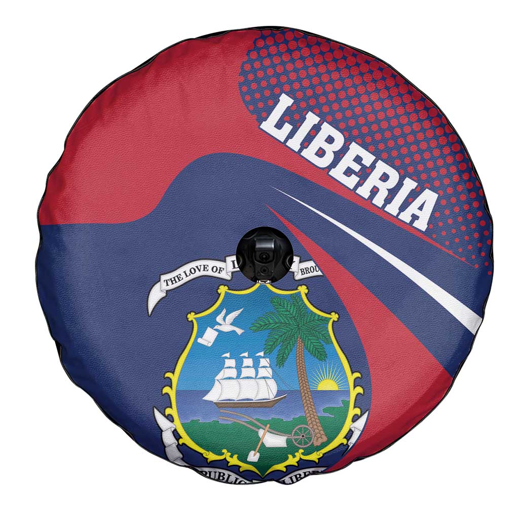 Liberia Coat Of Arms Spare Tire Cover Red Version - Wonder Print Shop