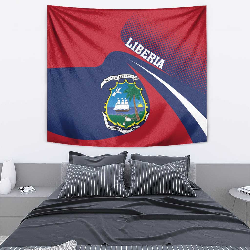Liberia Coat Of Arms Tapestry Red Version - Wonder Print Shop