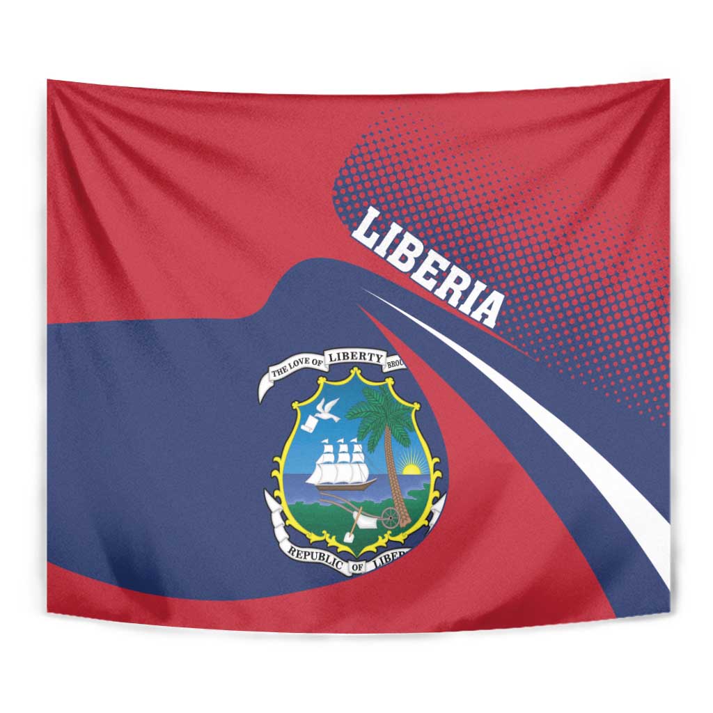 Liberia Coat Of Arms Tapestry Red Version - Wonder Print Shop
