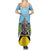 Personalized Saint Lucia Coat Of Arms Summer Maxi Dress Sent Lisi Flag Style - Wonder Print Shop
