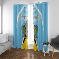 Personalized Saint Lucia Coat Of Arms Window Curtain Sent Lisi Flag Style - Wonder Print Shop