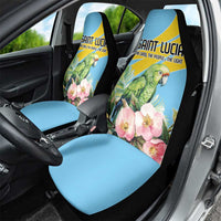 Saint Lucia Rosa Rubiginosa Car Seat Cover With Sent Lisi Parrot - Wonder Print Shop