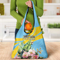 Saint Lucia Rosa Rubiginosa Grocery Bag With Sent Lisi Parrot