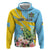 Saint Lucia Rosa Rubiginosa Hoodie With Sent Lisi Parrot - Wonder Print Shop
