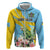 Saint Lucia Rosa Rubiginosa Hoodie With Sent Lisi Parrot - Wonder Print Shop