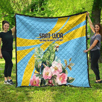 Saint Lucia Rosa Rubiginosa Quilt With Sent Lisi Parrot - Wonder Print Shop