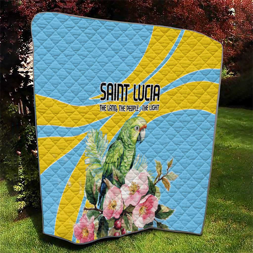 Saint Lucia Rosa Rubiginosa Quilt With Sent Lisi Parrot - Wonder Print Shop
