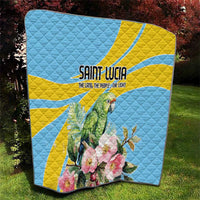 Saint Lucia Rosa Rubiginosa Quilt With Sent Lisi Parrot - Wonder Print Shop