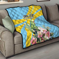 Saint Lucia Rosa Rubiginosa Quilt With Sent Lisi Parrot - Wonder Print Shop