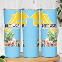 Saint Lucia Rosa Rubiginosa Skinny Tumbler With Sent Lisi Parrot - Wonder Print Shop
