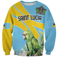 Saint Lucia Rosa Rubiginosa Sweatshirt With Sent Lisi Parrot - Wonder Print Shop