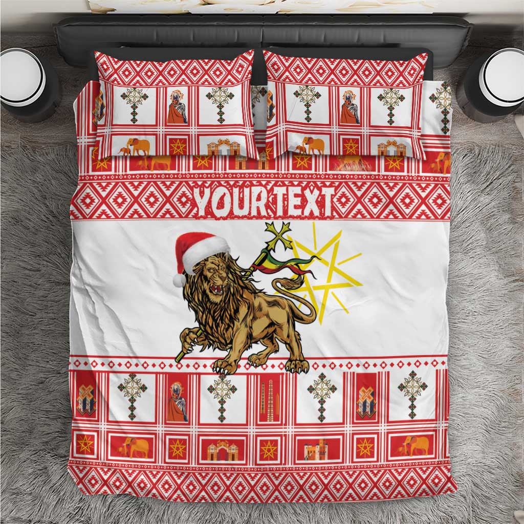 Personalized Ethiopia Christmas Bedding Set Lion of Judah - Melikam Gena! - Wonder Print Shop