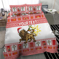 Personalized Ethiopia Christmas Bedding Set Lion of Judah - Melikam Gena! - Wonder Print Shop