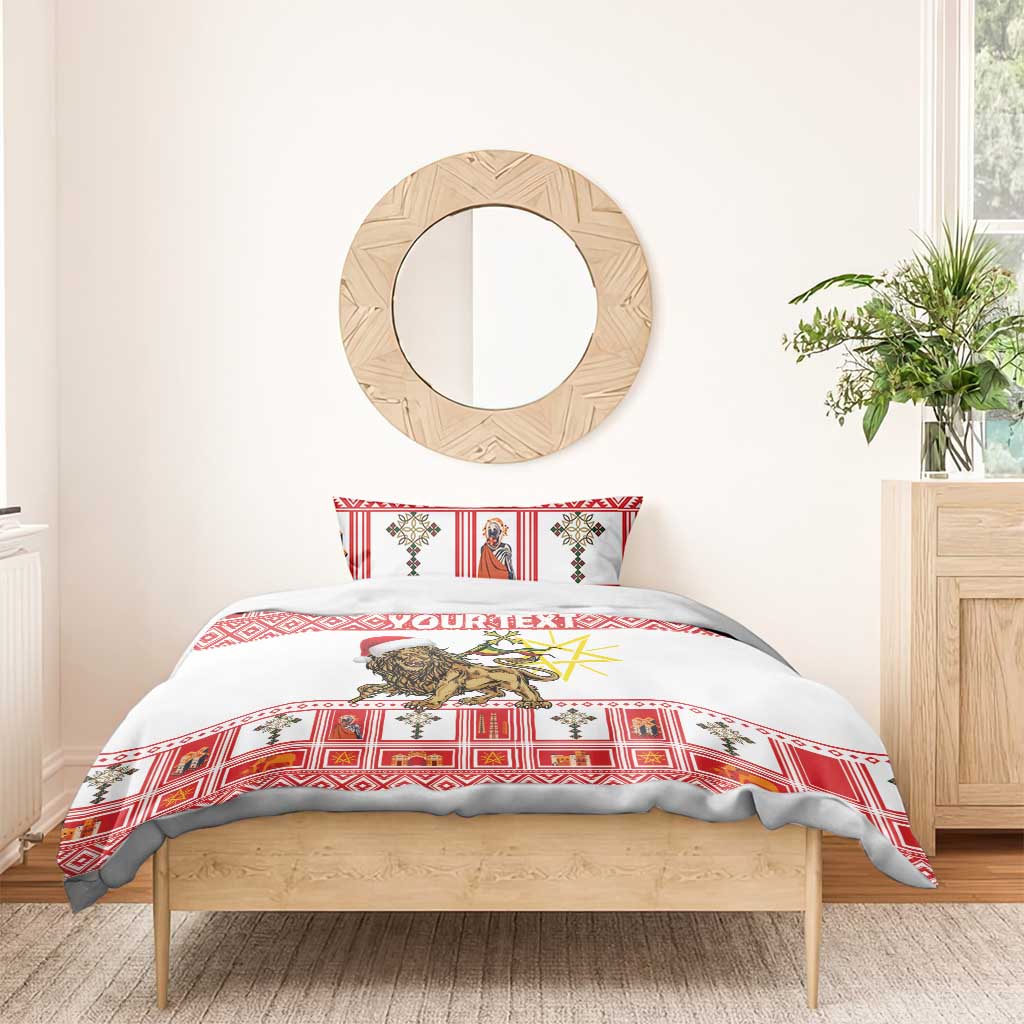 Personalized Ethiopia Christmas Bedding Set Lion of Judah - Melikam Gena! - Wonder Print Shop