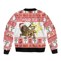 Personalized Ethiopia Christmas Bomber Jacket Lion of Judah - Melikam Gena! - Wonder Print Shop