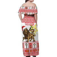 Personalized Ethiopia Christmas Family Matching Off Shoulder Maxi Dress and Hawaiian Shirt Lion of Judah - Melikam Gena! - Wonder Print Shop