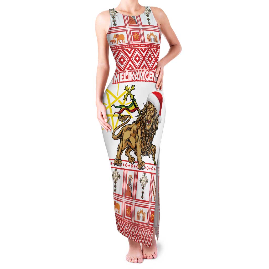 Personalized Ethiopia Christmas Family Matching Tank Maxi Dress and Hawaiian Shirt Lion of Judah - Melikam Gena! - Wonder Print Shop