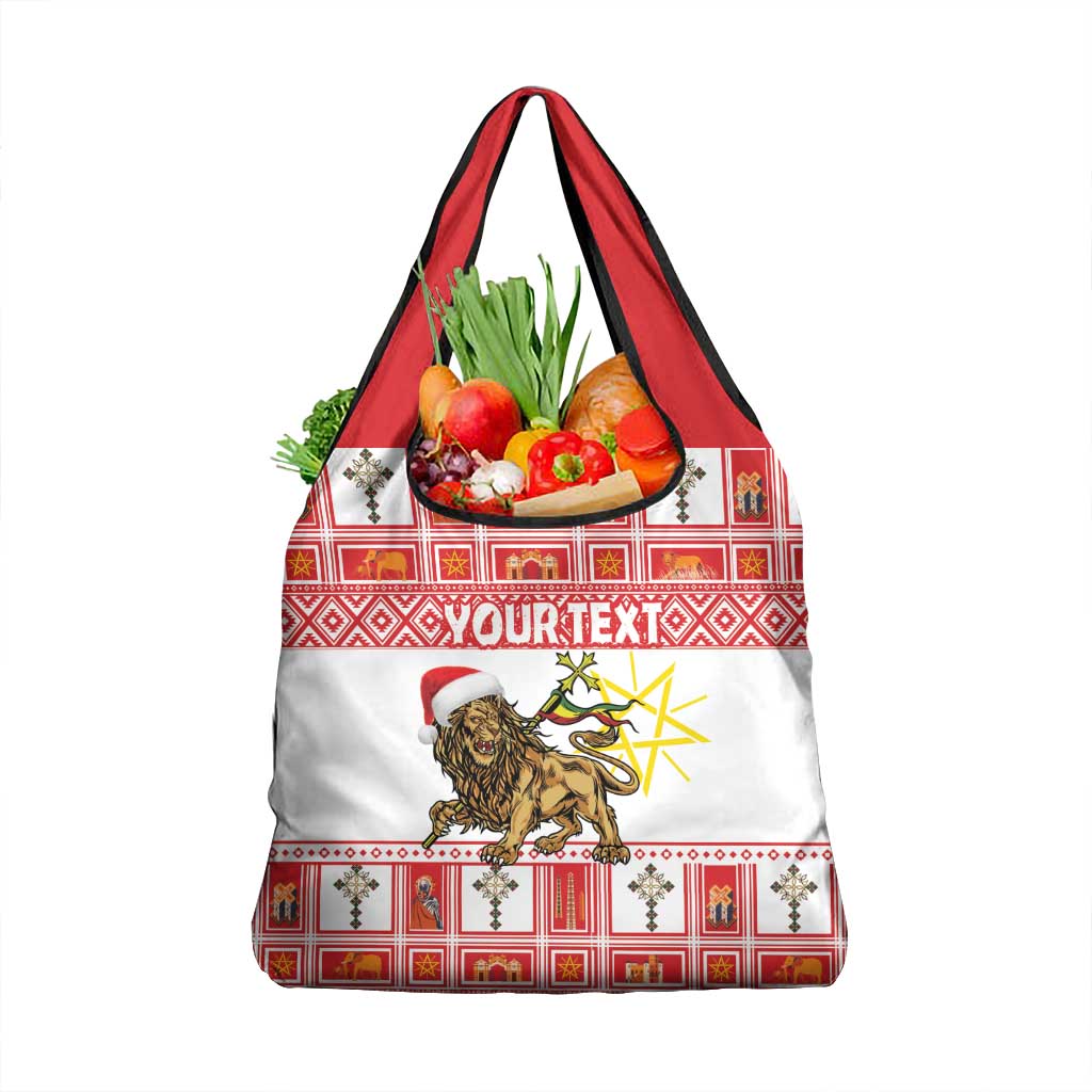 Personalized Ethiopia Christmas Grocery Bag Lion of Judah - Melikam Gena!