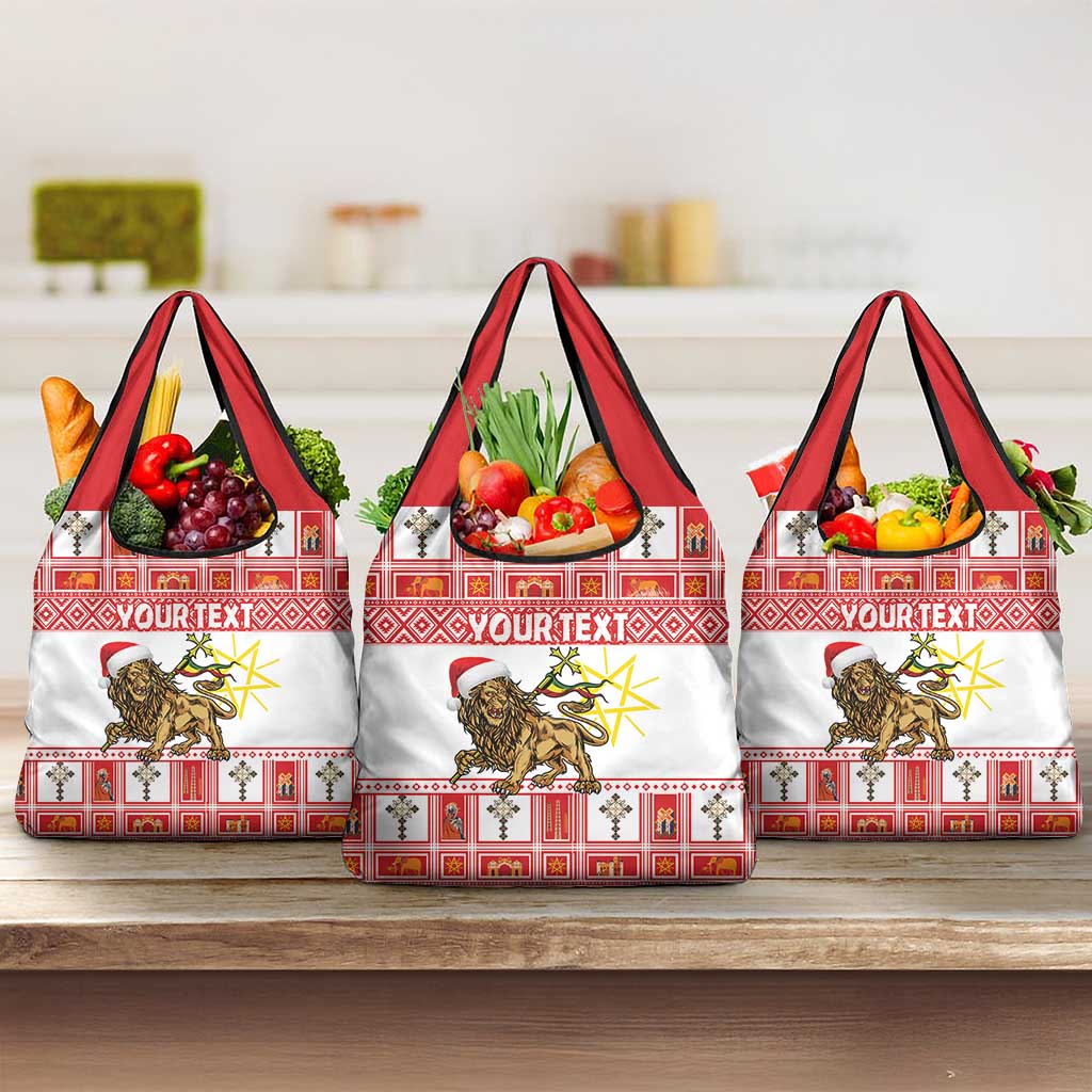 Personalized Ethiopia Christmas Grocery Bag Lion of Judah - Melikam Gena!