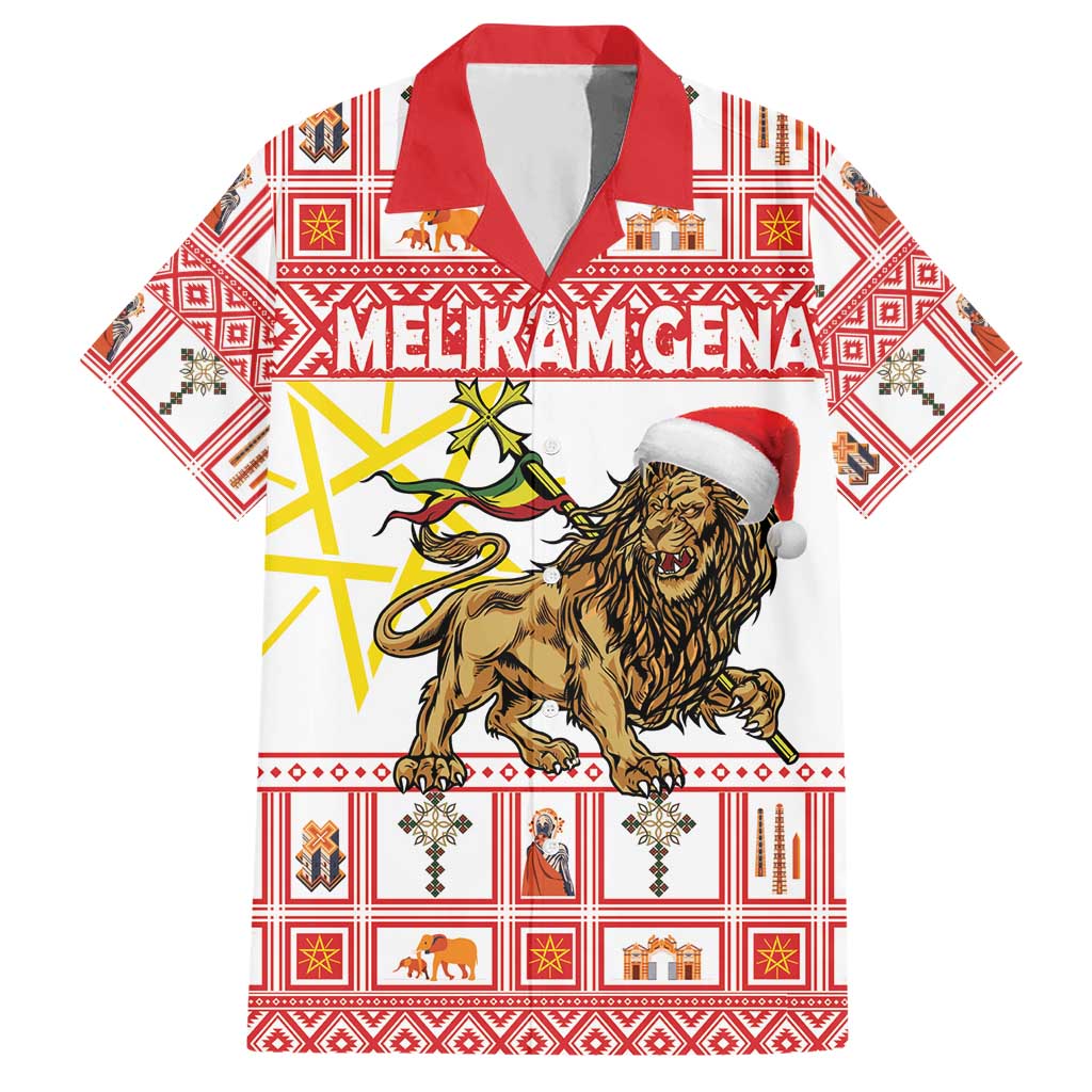 Personalized Ethiopia Christmas Hawaiian Shirt Lion of Judah - Melikam Gena! - Wonder Print Shop