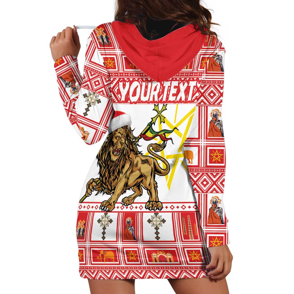 Personalized Ethiopia Christmas Hoodie Dress Lion of Judah - Melikam Gena! - Wonder Print Shop