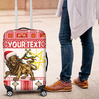Personalized Ethiopia Christmas Luggage Cover Lion of Judah - Melikam Gena! - Wonder Print Shop