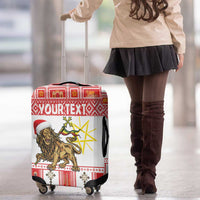 Personalized Ethiopia Christmas Luggage Cover Lion of Judah - Melikam Gena! - Wonder Print Shop