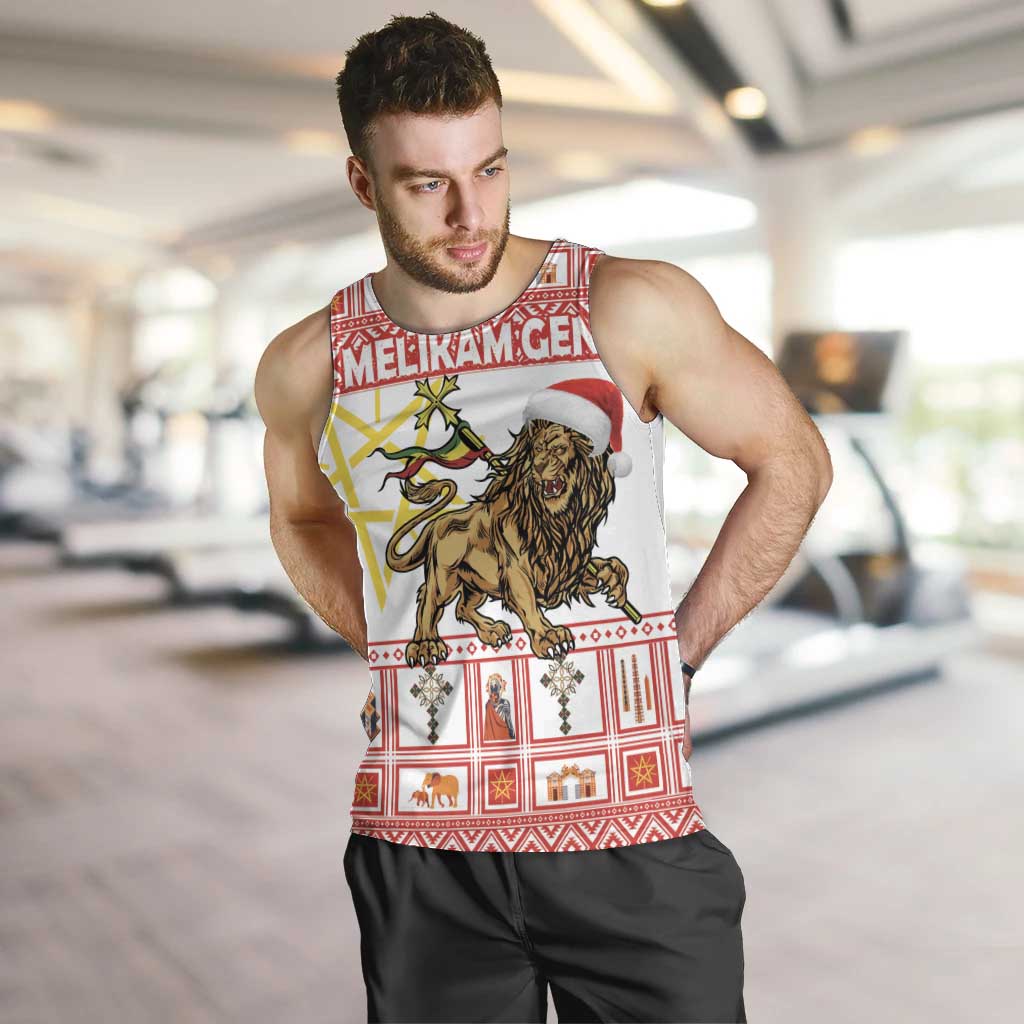 Personalized Ethiopia Christmas Men Tank Top Lion of Judah - Melikam Gena! - Wonder Print Shop