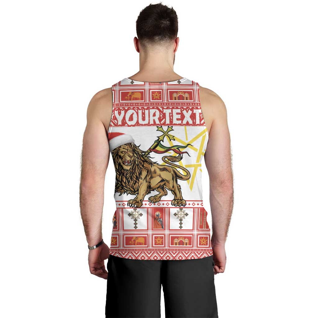 Personalized Ethiopia Christmas Men Tank Top Lion of Judah - Melikam Gena! - Wonder Print Shop