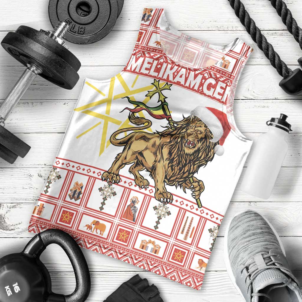 Personalized Ethiopia Christmas Men Tank Top Lion of Judah - Melikam Gena! - Wonder Print Shop