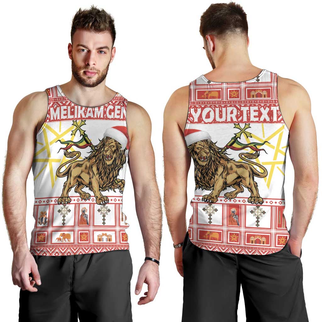 Personalized Ethiopia Christmas Men Tank Top Lion of Judah - Melikam Gena! - Wonder Print Shop