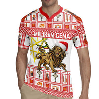 Personalized Ethiopia Christmas Rugby Jersey Lion of Judah - Melikam Gena! - Wonder Print Shop