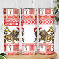 Personalized Ethiopia Christmas Skinny Tumbler Lion of Judah - Melikam Gena! - Wonder Print Shop