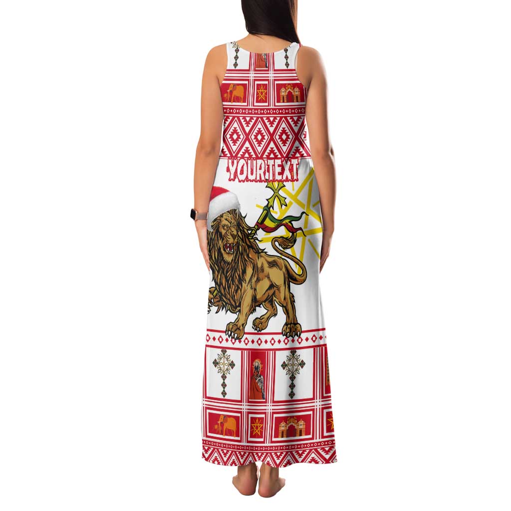 Personalized Ethiopia Christmas Tank Maxi Dress Lion of Judah - Melikam Gena! - Wonder Print Shop