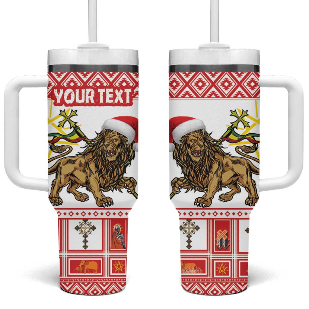 Personalized Ethiopia Christmas Tumbler With Handle Lion of Judah - Melikam Gena! - Wonder Print Shop